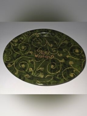 Disney Alice In Wonderland Trinket Dish Ceramic Plate 7"x5.5"x1" Collectable